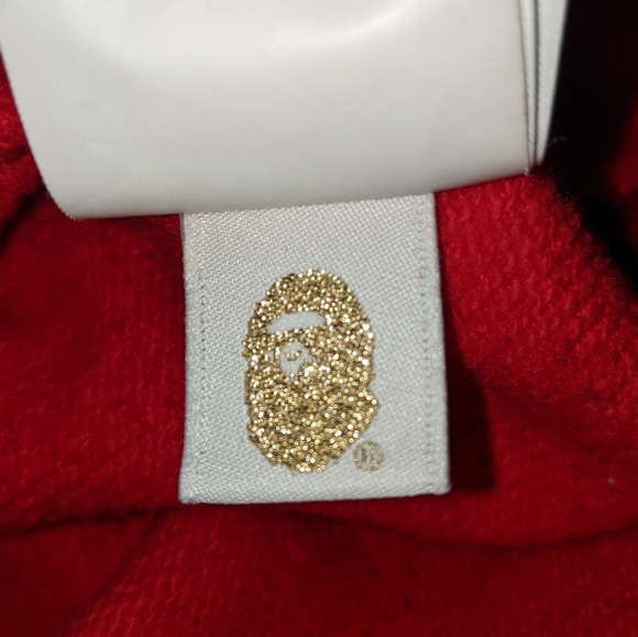 BAPE Red Tiger Shark Crew Neck Sweatshirt - Picture 8 of 11